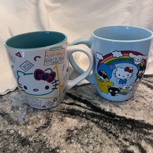 Hello Kitty Light Blue & Teal Ceramic Mug Set 25 oz.‎ Pair.
